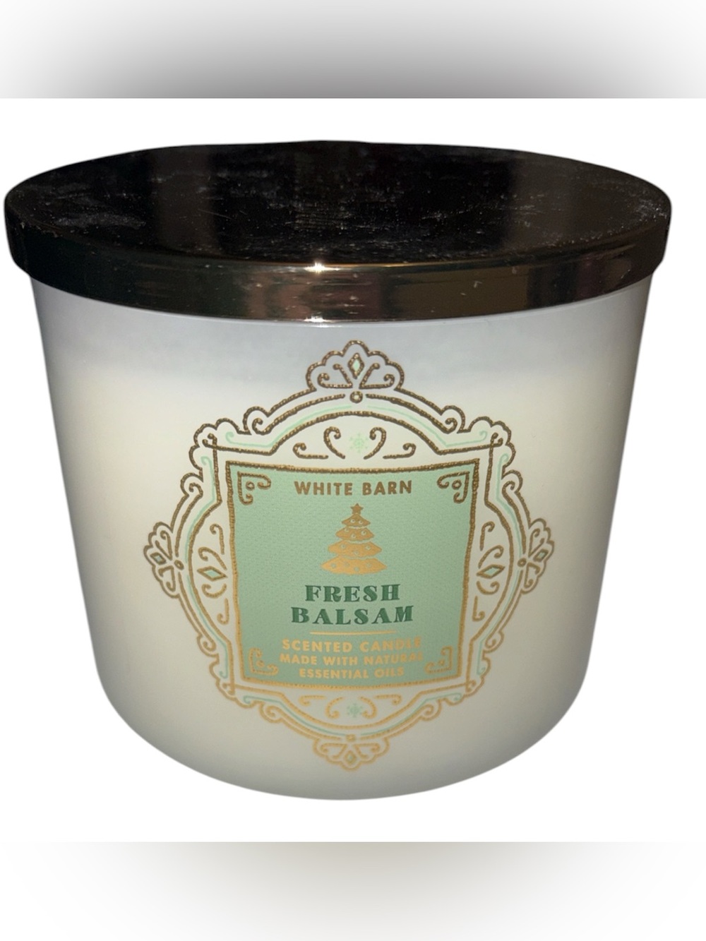 Bath & Body Works White Barn jar candle Fresh Balsam 14.5 oz 3 wick NWT